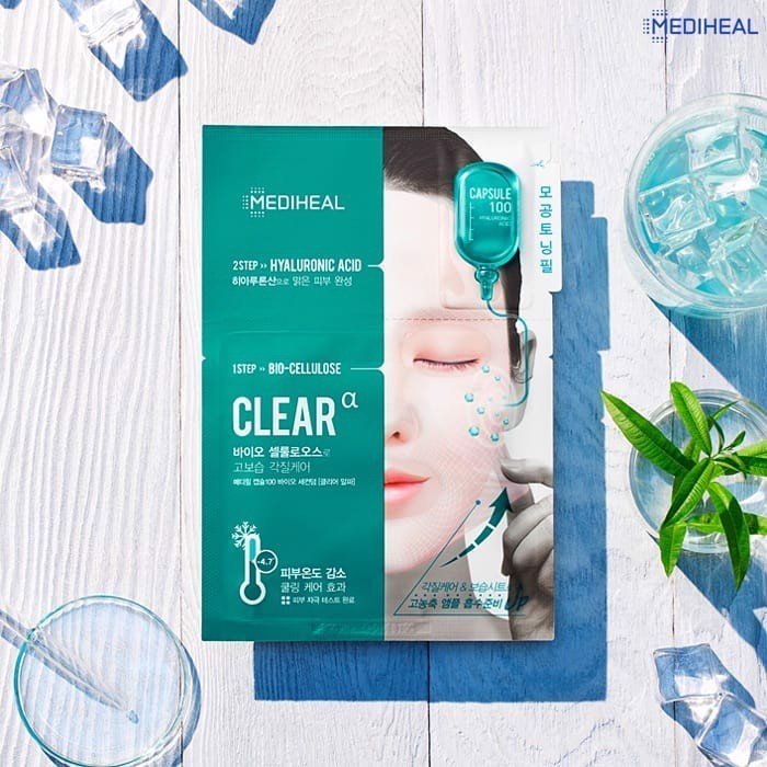 Mặt Nạ Se Khít Lỗ Chân Lông, Dưỡng Ẩm Và Làm Săn Chắc Da Mediheal Capsule Clear Alpha
