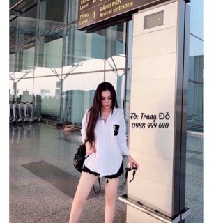 Sơ mi gấu + sơ mi trắng trơn
