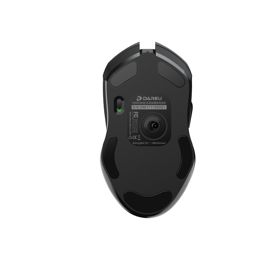 Chuột không dây Gaming DAREU EM905 PRO BLACK (LED RGB, BRAVO sensor)-Bảo hành 24 T