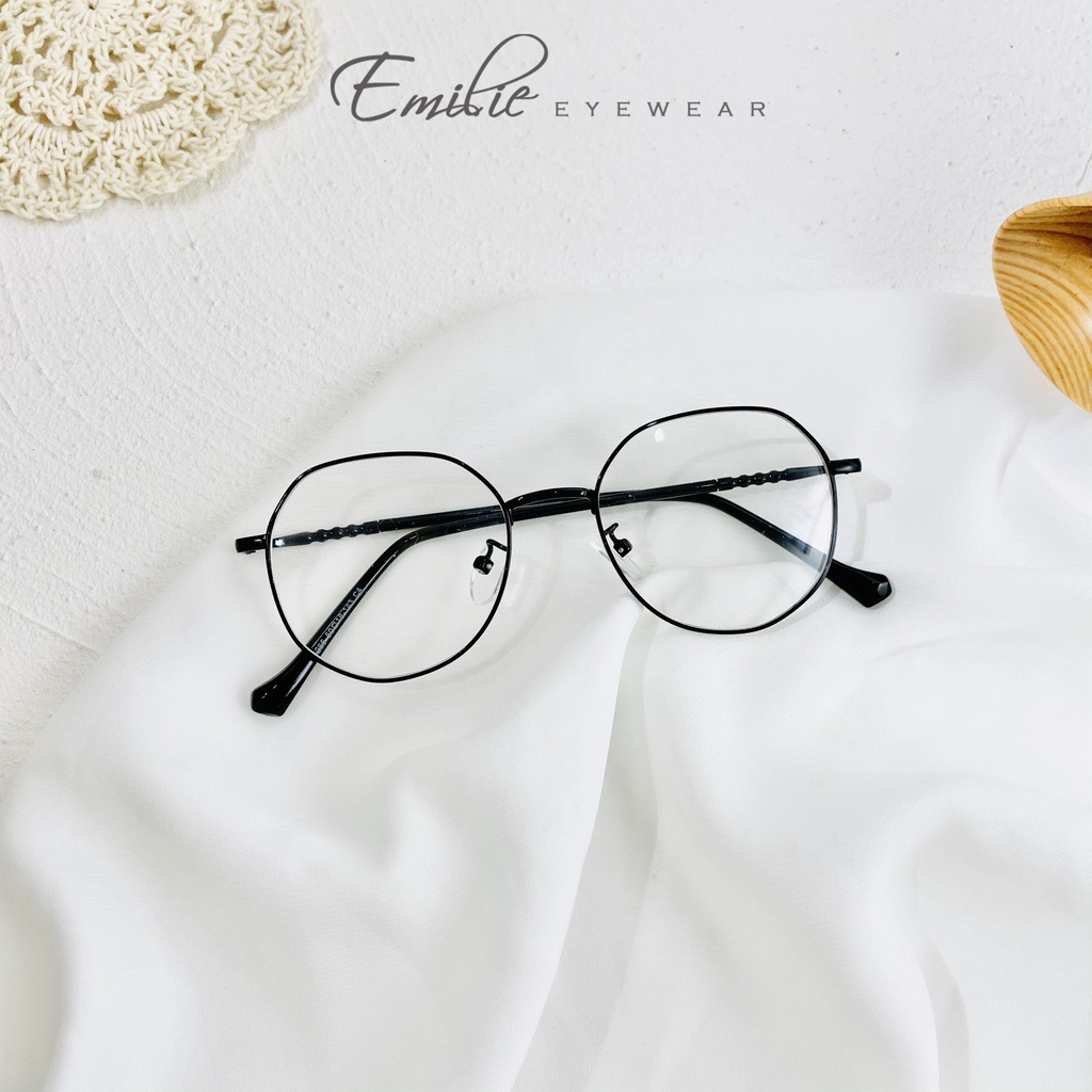 Gọng kính kim loại bầu tròn size nhỏ Emilie eyewear phụ kiện thời trang 5286