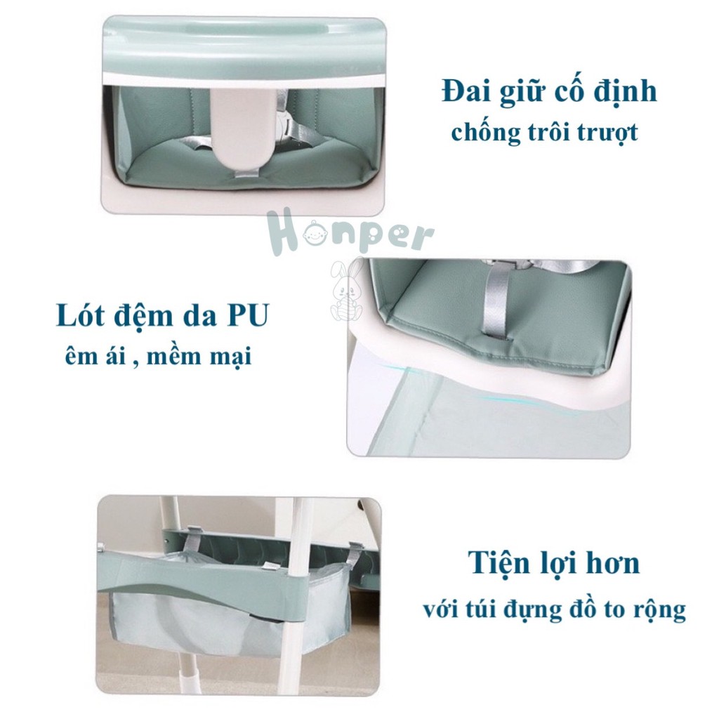 Ghế ăn dặm thương hiệu honper điều chỉnh độ cao chính hãng phân phối chính hãng Bonbon Mart