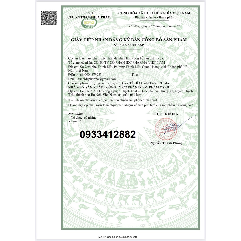 Tê bì chân tay IDC hộp 30 viên giúp hạn chế đau dây thần kinh ngoại biên