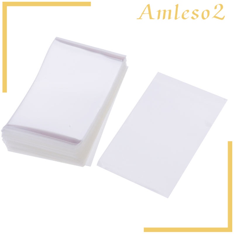 100x Card Sleeves Protector Bank Protective Transparent Sleeves 60x90mm Card