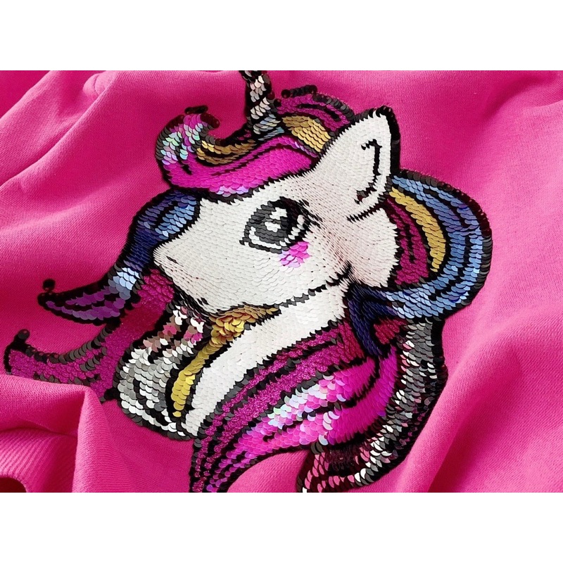 Áo nỉ/nỉ có mũ kim sa lật hình pony/thỏ