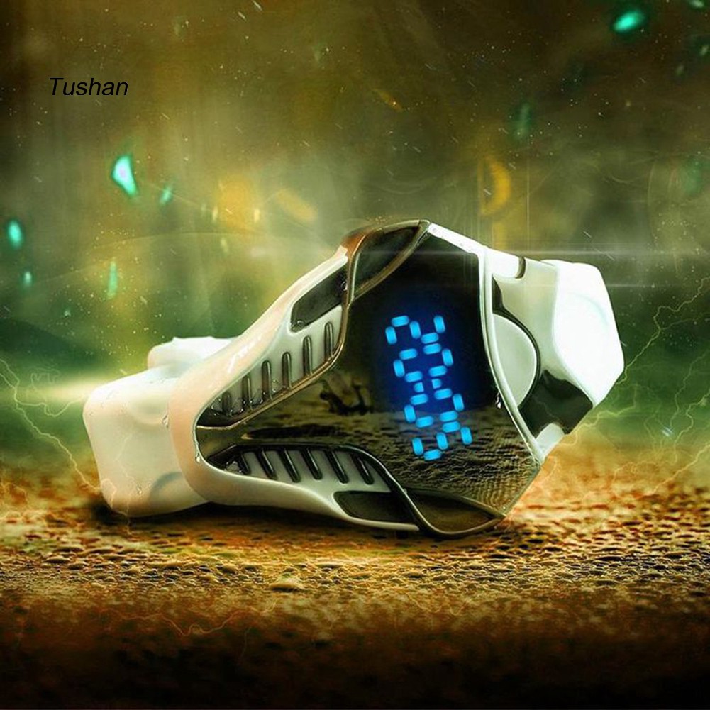 Đồng hồ điện tử mặt tam giác dây giả da thời trang độc đáo cho nam | BigBuy360 - bigbuy360.vn