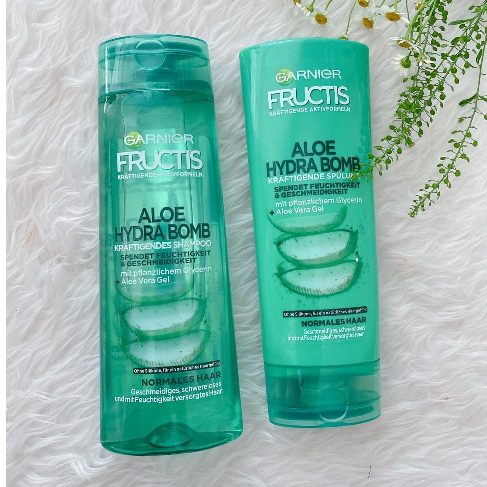 Dầu gội xả Garnier Fructis Aloe Hydra Bomb cấp ẩm