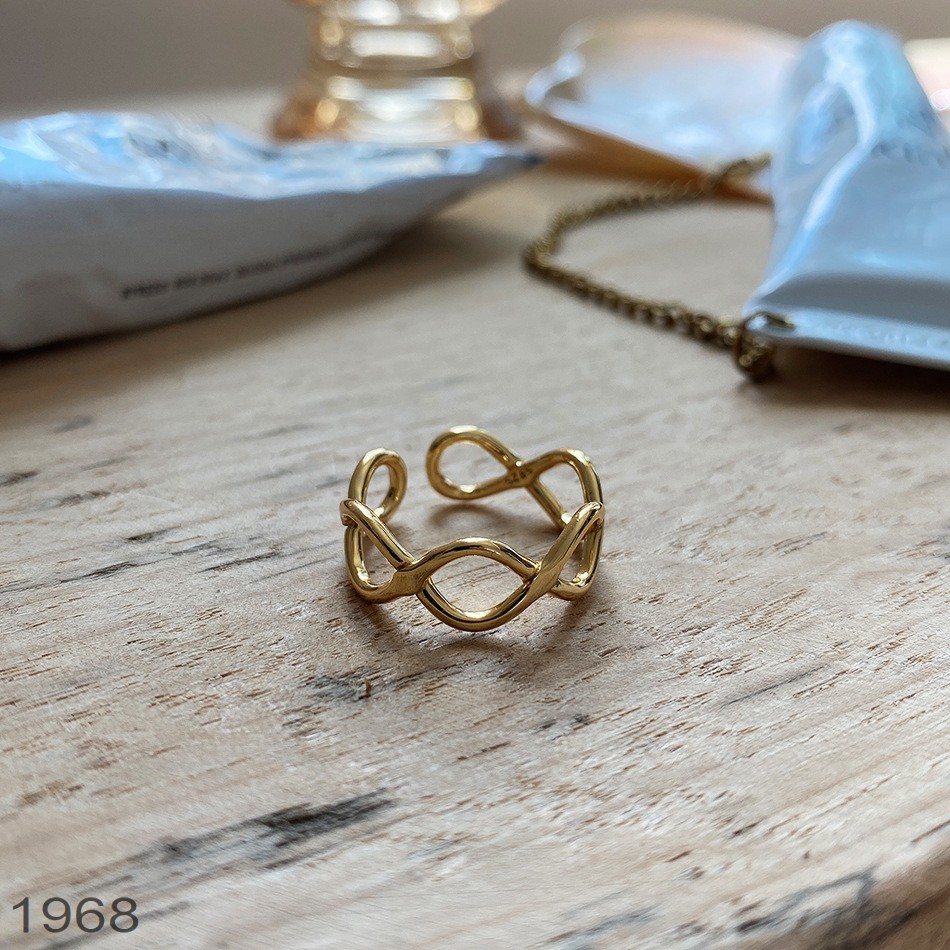 Nhẫn Bạc Eleanor Mạ Vàng 14K Hình Vô Cực - SP001968