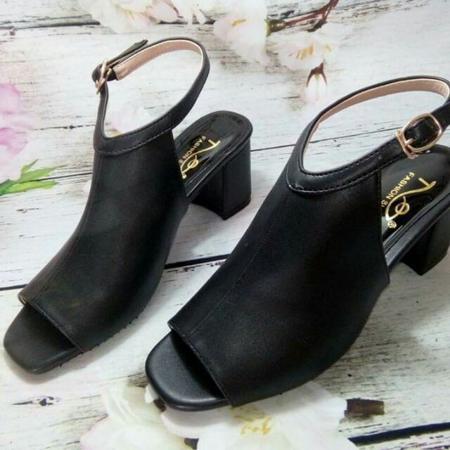 🍁Sandals giả boot basic, gót trụ 5p