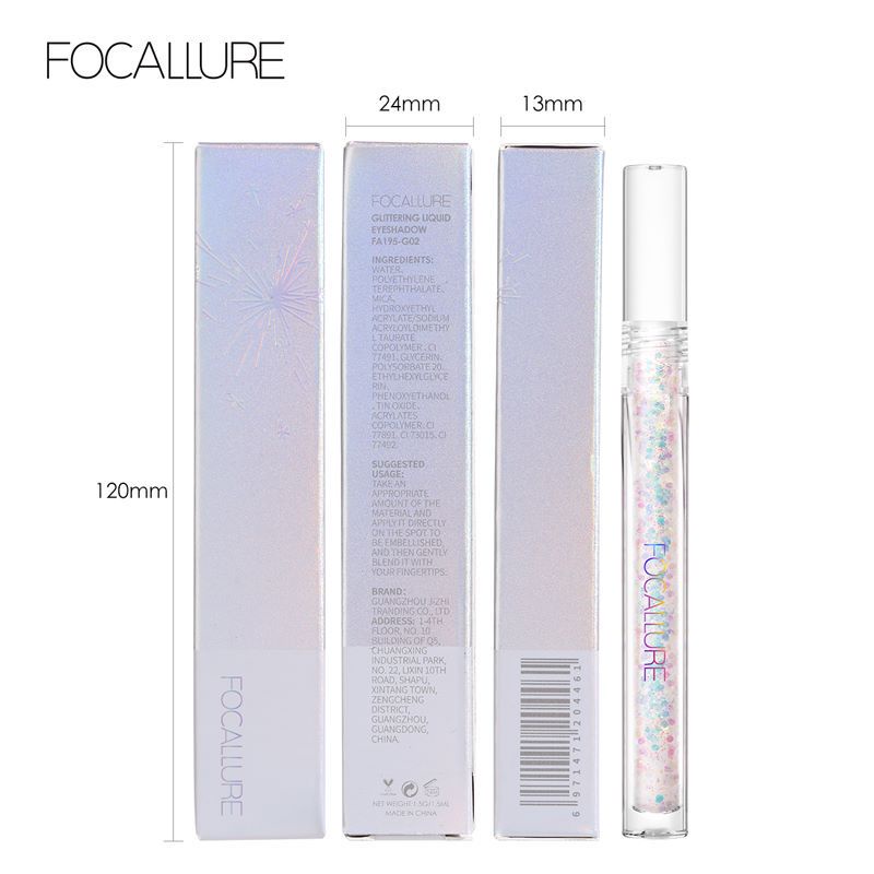 FA195  Phấn Mắt Focallure Dạng Lỏng Chống Thấm Nước Nhanh Khô Độ Bão Hòa Cao 1pc/1.5g