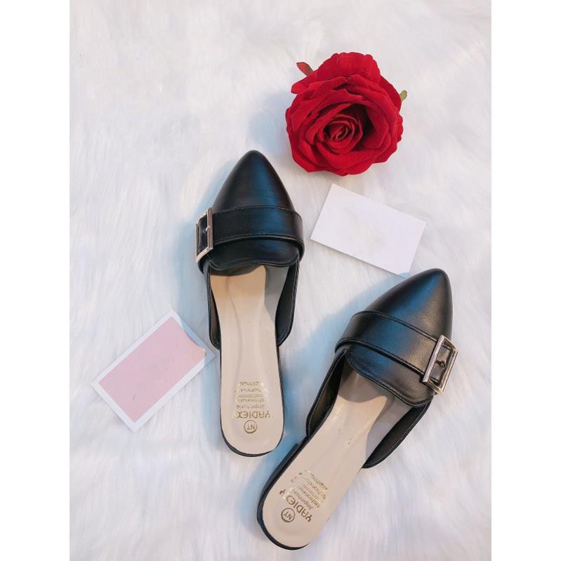 A14 - Giày nữ, sục nữ mũi nhọn, da mềm đế 3 cm | BigBuy360 - bigbuy360.vn