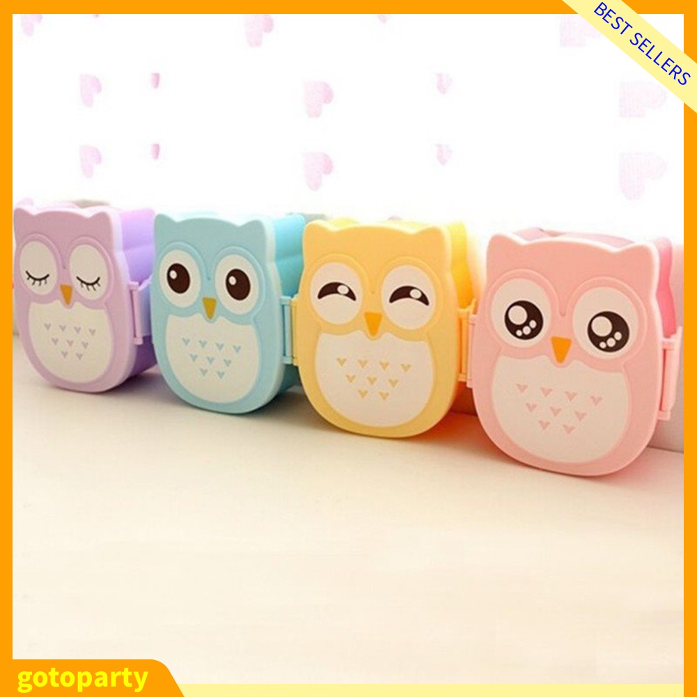 Hộp Cơm 2 Ngăn Hình Cú Dễ Thương Cho Bé