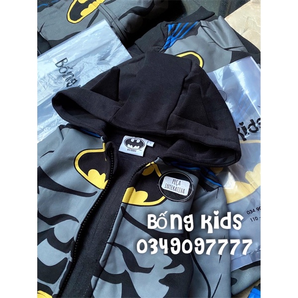 Áo Khoác Nỉ Hoodie Bé Trai B@tMan