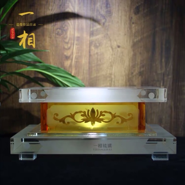 Đế pha lê để tượng có đèn led (nhiều màu)