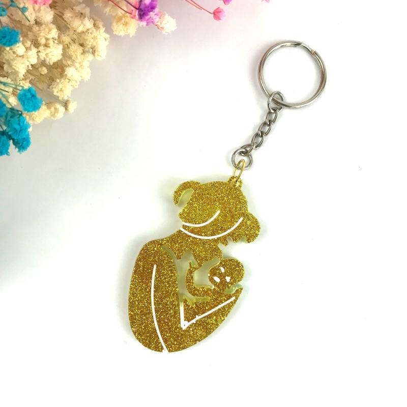 Khuôn Silicone Làm Móc Khóa Trang Sức DIY Cho Mẹ Và Bé