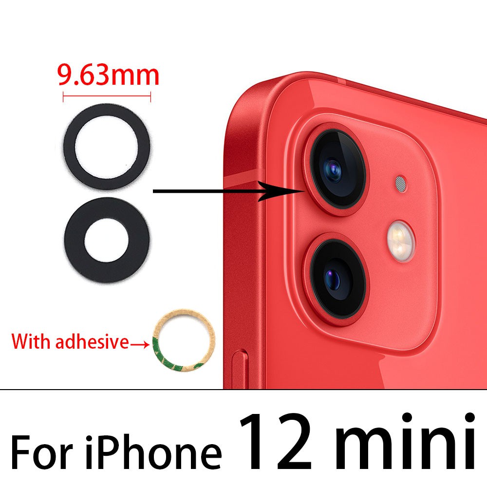 Ống Kính Camera Sau Kèm Băng Keo Thay Thế Chuyên Dụng Cho Iphone 11 12 Pro Max Mini X Xr Xs 8 7 6 6s Plus