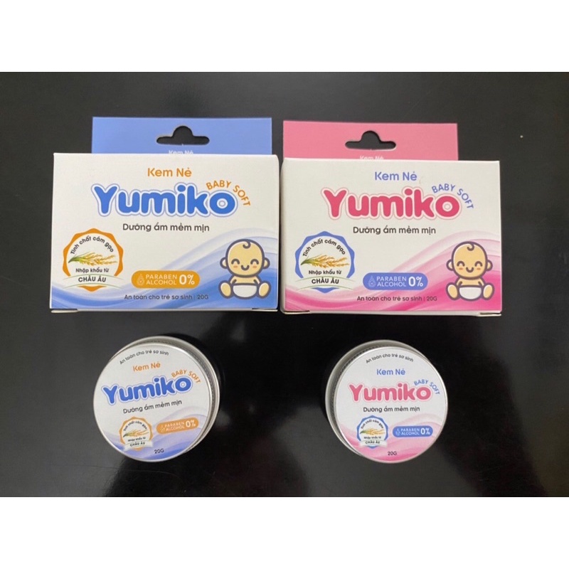 Kem nẻ ,dưỡng ẩm YUMIKO baby soft - Dưỡng ẩm mềm mịn ,an toàn cho bé sơ sinh (20g )