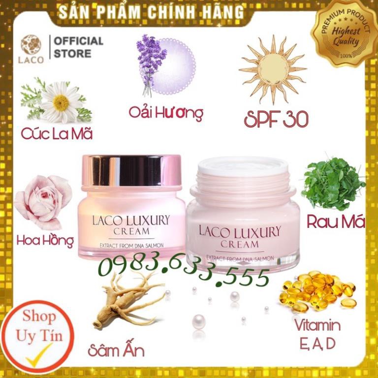 🔥 Chính Hãng 🔥 Kem ngày LACO 3 in 1 Laco luxury ⚡ chống nắng, trắng da, khóa ẩm, kiềm dầu, mờ thâm nám tàn nhang ⚡