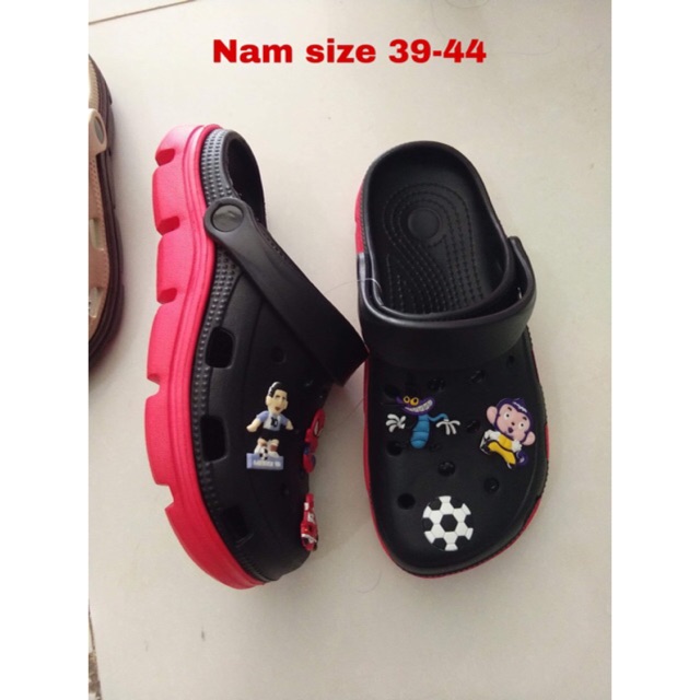 Dép sục nam nữ kèm 6 sicker mẫu mới ( đặt tăng size)