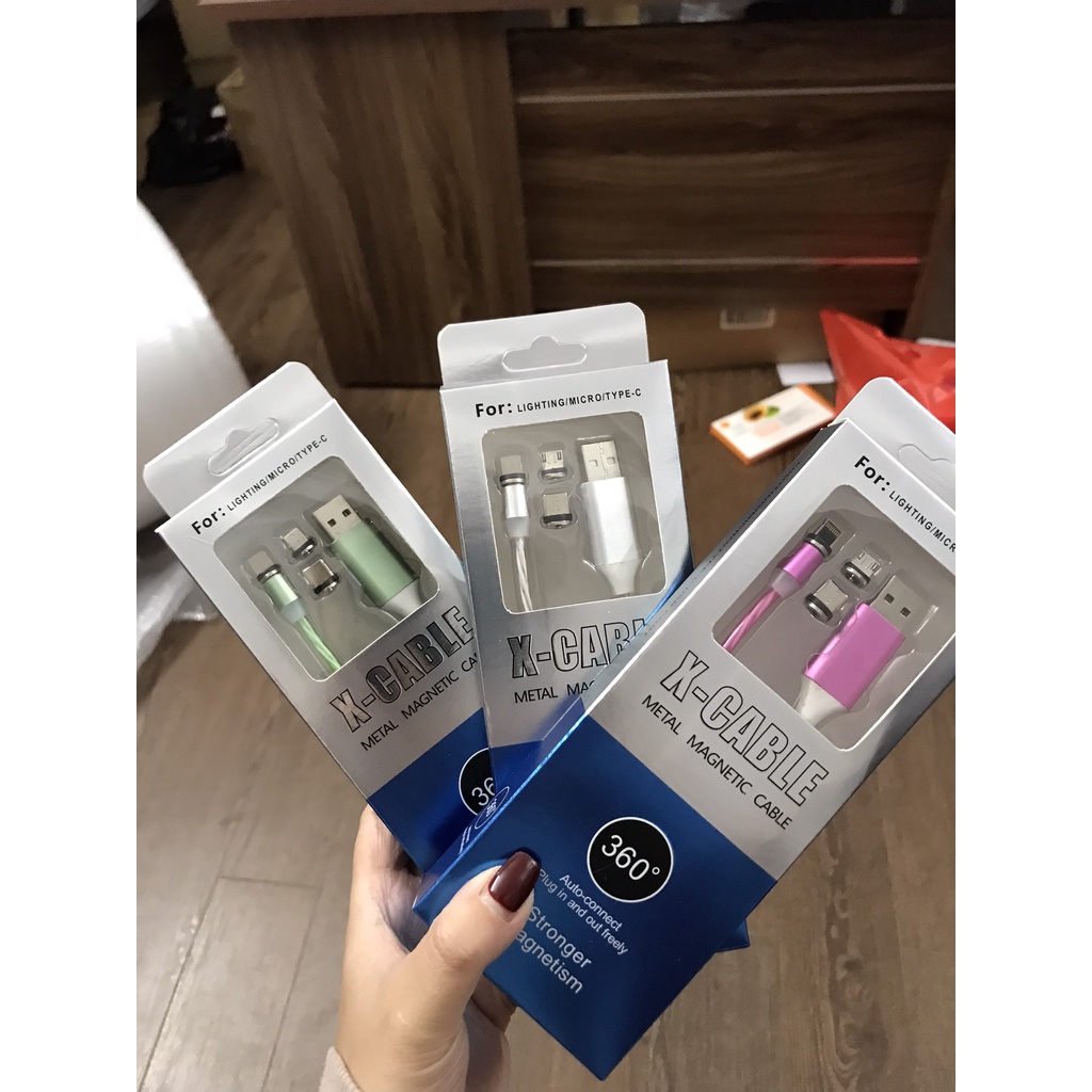 [SẠC NHANH, SIÊU BỀN] Dây cáp sạc nam châm có đèn Led