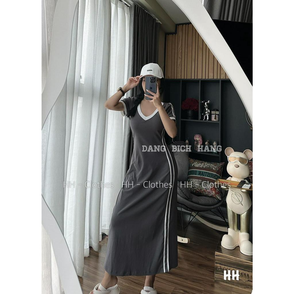 h3-Váy zip phối sọc chữ đẹp cực nha chị em ơi. Em về full 2 màu ghi / đen ạ. Giãn thoải mái đơn giản năng động siêu hot