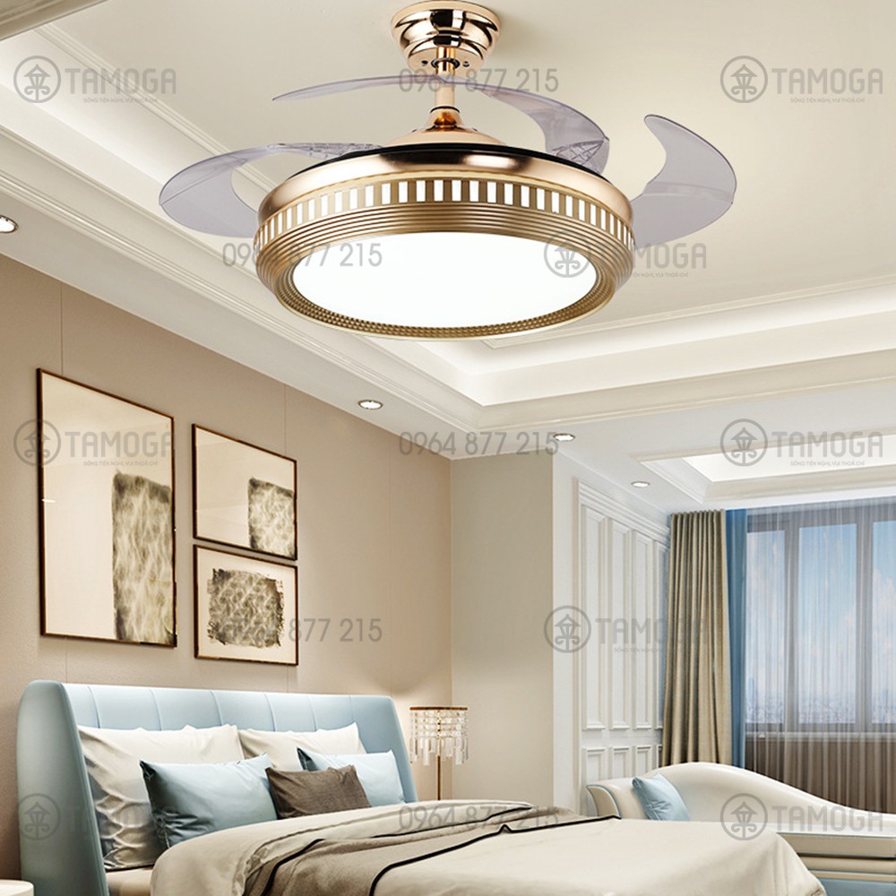 Quạt đèn trần D29 - quạt trần, đèn ốp trần. quạt đèn trần phòng khách ,quạt đèn trần phòng ngủ TAMOGA DQ 9041