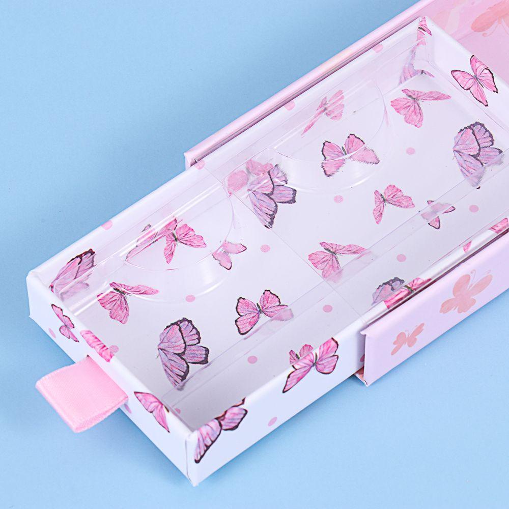 Hộp Lông Mi Giả Hình Vuông 3D Bằng Lông Chồn Giả