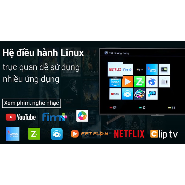 Smart Tivi Sony 4K 43 inch KD-43X7000F Mới 2018