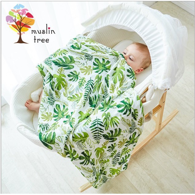 Chăn/khăn 2 lớp sợi tre cao cấp thương hiệu Muslin Tree