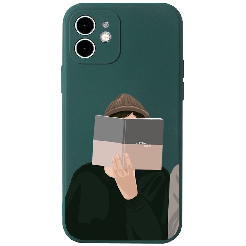 Ốp lưng JURSUE hoạt hình cặp đôi dễ thương đẹp cho iPhone 13 12 11 Pro Max SE 2020 X XR XS 8 7 ip 6S 6 Plus kute Y1935