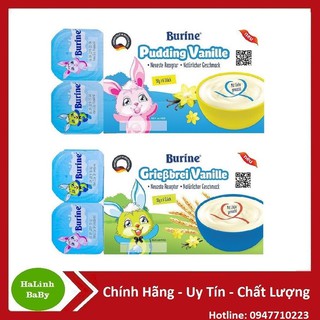 Cháo Sữa Burine Đủ Vị Vani, Bích Quy, Pudding [Lốc 6 hộp x50g [Date 11/2021]