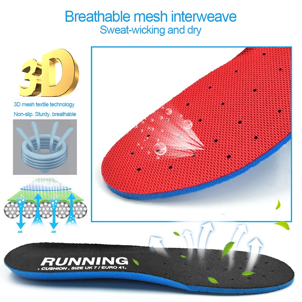 Miếng Lót Giày Dày Dặn Thấm Hút Mồ Hôi Tốt Thoáng Khí Cao Cấp