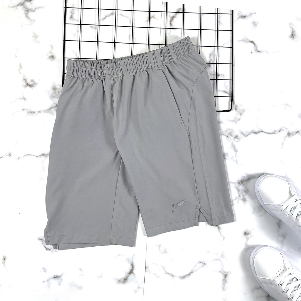 Quần Short nam CHÍNH HÃNG Lining AJKQ297, vải cao cấp co giãn 4 chiều, logo ép nhiệt cao tần chống bong chóc