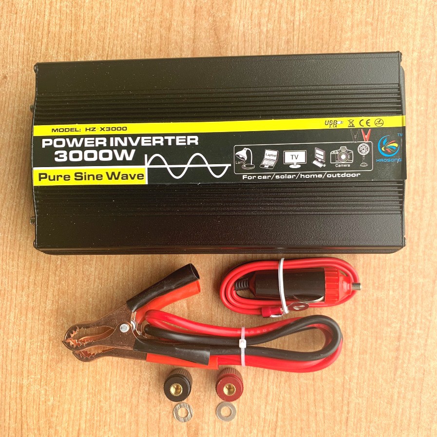 Bộ chuyển kích điện ắc quy từ 24V lên 220V Sóng sin chuẩn 500W dùng cho gia đình, xe tải lớn, nhà xưởng