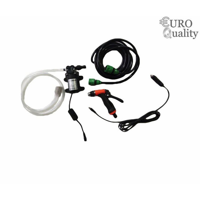 [Euro Quality] Máy rửa xe mini ô tô tăng áp 12V Euro Quality tặng kèm chuyển điện sử dụng tại nhà 220V