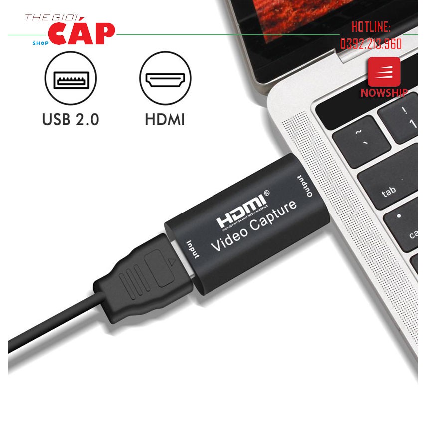 Đầu Chuyển HDMI Vào Laptop, PC Qua Cổng USB 3.0 1080P HDMI Video Capture