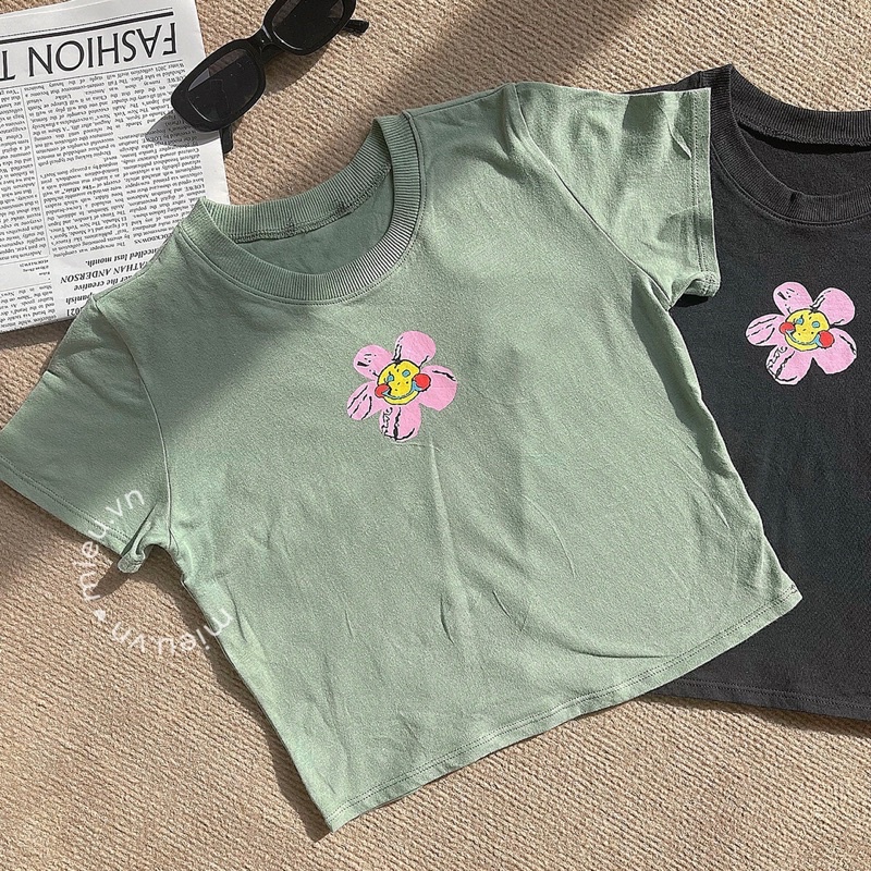 Áo croptop nữ form babytee co giãn tốt cực yêu MIEU - JM16