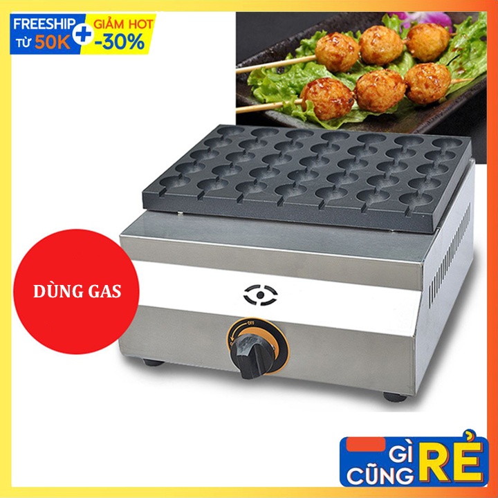 Máy nướng xiên trứng cút sử dụng gas khuôn 35 lỗ