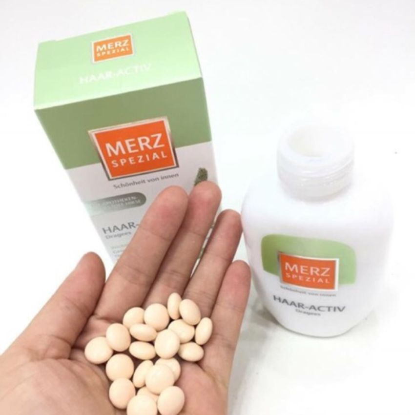 Viên uống mọc tóc Merz Spezial Haar-Activ của Đức 120 viên giúp mọc tóc dày đẹp bóng mượt tự nhiên - mẹ bean bon