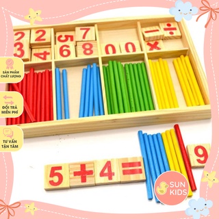 Bộ đồ chơi que tính học toán cho bé, que tính học đếm cho trẻ