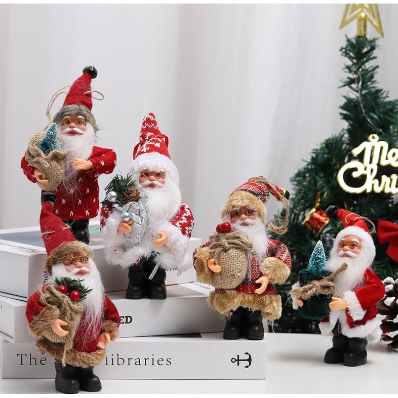 Ông già noel nhí cao 13cm Treo Trang trí Cây Thông, Trang Trí Noel Giáng Sinh