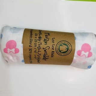 Khăn sợi tre Muslin Swaddle 1m2x1m2 mềm mại