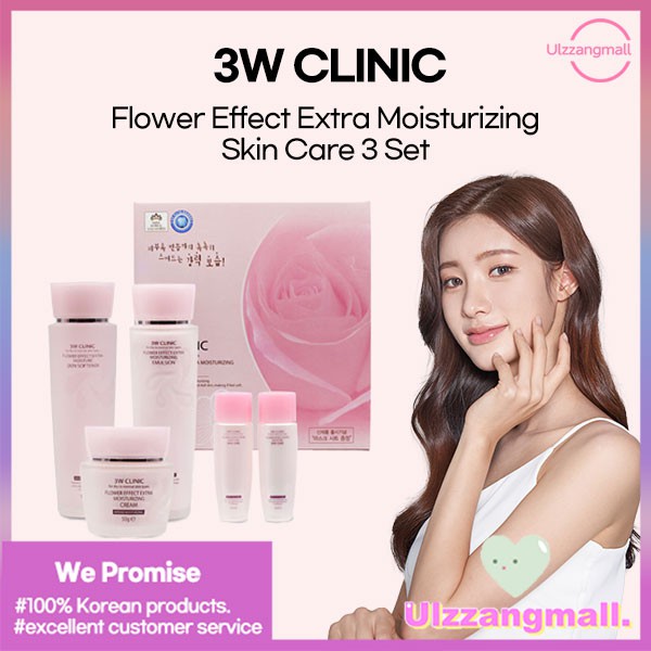 [3W CLINIC] Set 3 Kem Dưỡng Ẩm Da Tinh Chất Hoa 3w Clinic