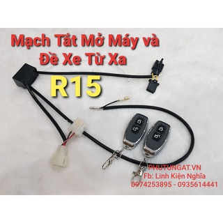 Bộ Tắt Mở Máy và Đề Xe Từ Xa Xe R15 không cần dùng chìa khóa xe lắp đặt như zin