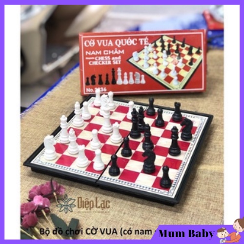 Bộ đồ chơi cờ vua nam châm gấp gọn nhiều kích thước cho trẻ em, trẻ con, bé gái, bé trai. Trò chơi thông minh cho trẻ