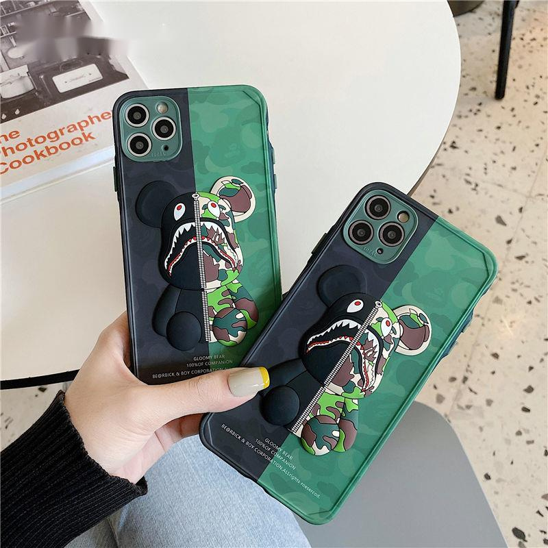 Ốp Điện Thoại Silicone In Hình Gấu Cho IPhone 12 Pro Max 12 11 Pro Max X Xs XR 78 Plus