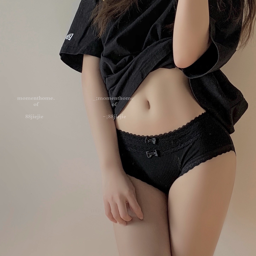 Quần Lót Cotton Lưng Thấp Đính Nơ Thoáng Khí Phong Cách Nhật Bản Quyến Rũ Cho Nữ | BigBuy360 - bigbuy360.vn