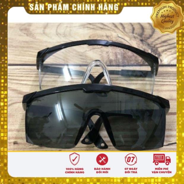 Kính bảo hộ nhựa cứng trong suốt bảo vệ mắt an toàn trong lao động, đi đường, ngăn côn trùng bay vào mắt.