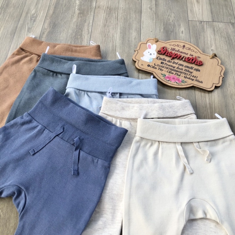 Quần dài cạp cao đũng rộng cho bé trai bé gái, quần dài chất cotton xuất dư-Amystore