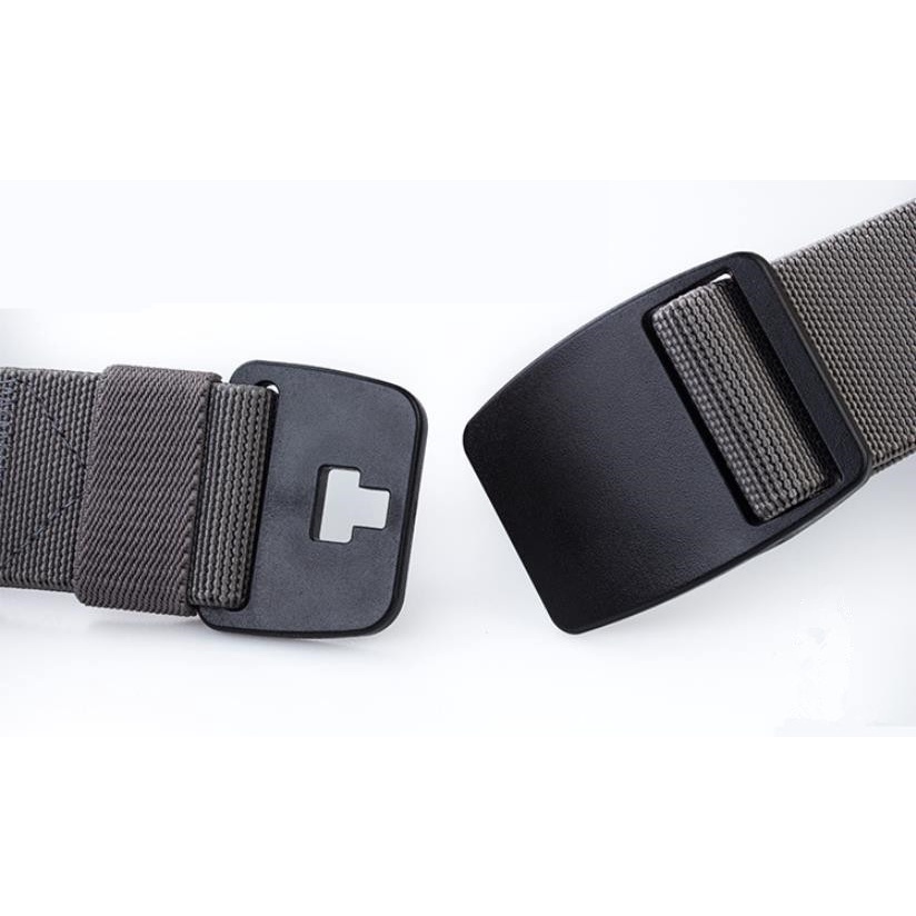 Thắt Lưng Vải Canvas Co Giãn Dày Dặn Chống Dị Ứng 3.8cm Có Khóa Kim Loại Thời Trang Cho Nam