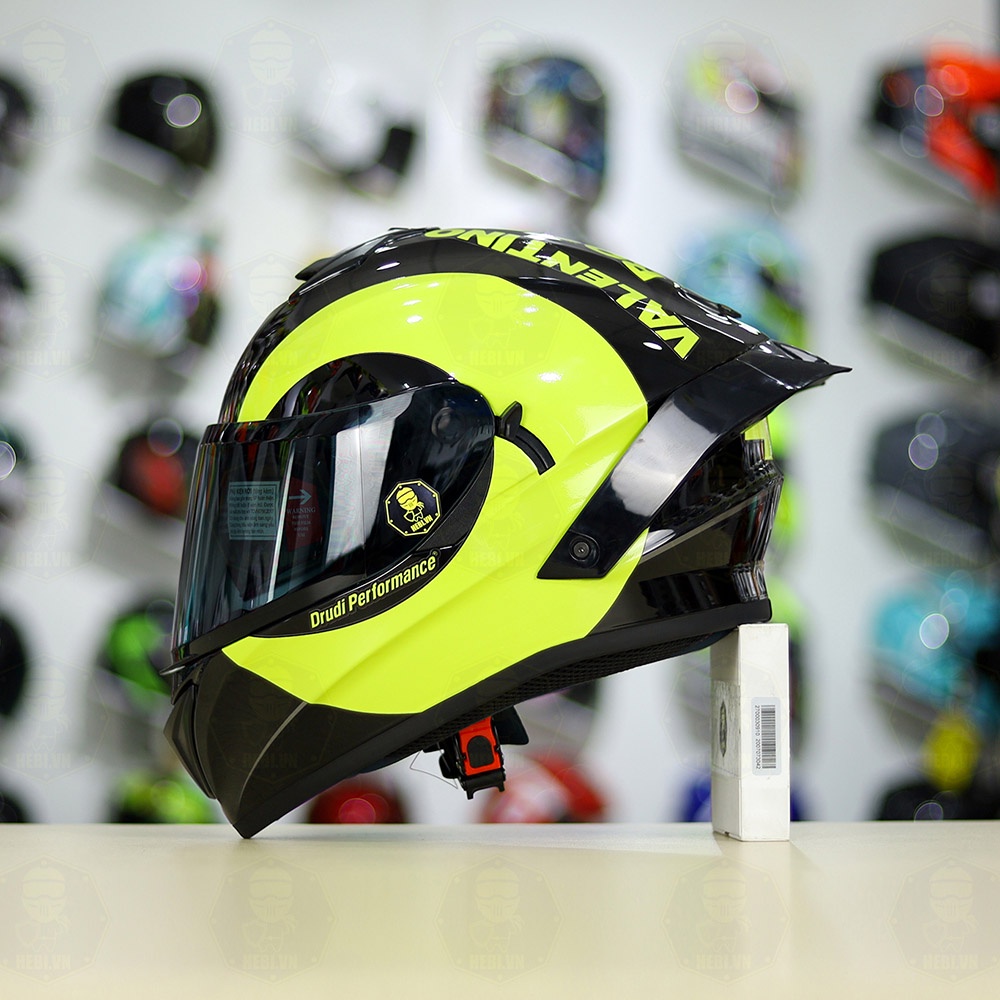 Combo Nón Fullface 2 Kính Yohe 981 Tem Decal Soleluna 2018 Kèm Kính Đen Và Đuôi Gió Pista